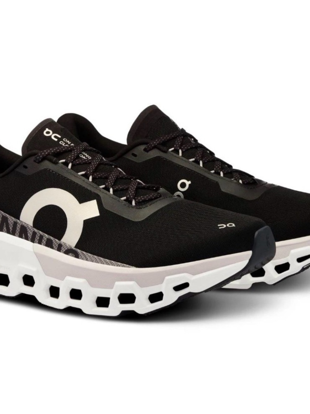 On Cloud Women’s Cloudmonster Athletic Running Shoe Black/White- size 9